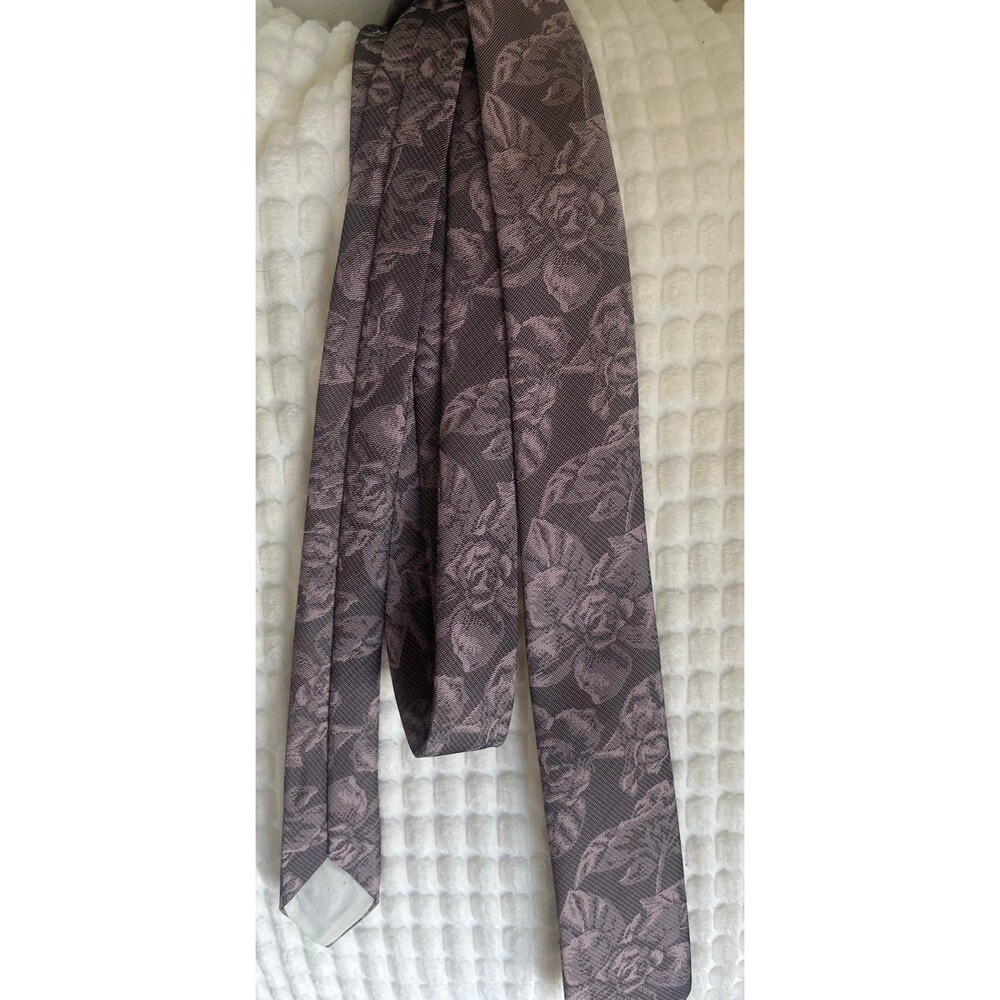 Vintage Chess King Skinny Dusty Rose Floral Tie